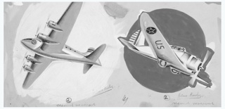 Drawing, "Airplane Designs for Mrs. Kuhn" (1of 4 sheets)