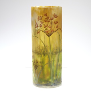 aquatic plants, green, pink Vase