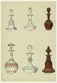 Drawing, Designs for Glass Scent Bottles