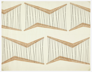 Drawing, Textile Design:  Abstract Design in Pink and Black