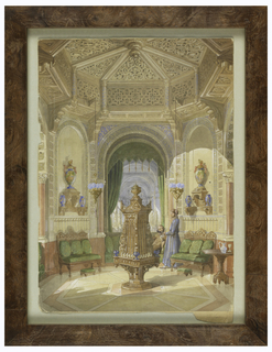 Drawing, Design for a Moorish Smoking Room [Tabagie]