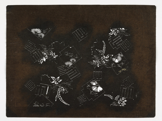 Katagami, Geometric Mazes, Partial Chrysanthemums, Leaf Clusters