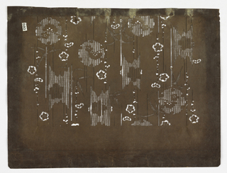 Katagami, Blossoms and Mist