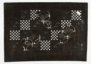 Katagami, Geometric Motifs with Checkerboard Pattern