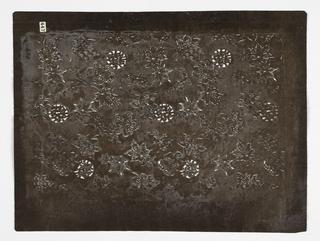 Katagami, Maple Blossoms and Leaves