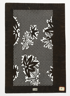 Katagami, Bamboo Leaves and Circles