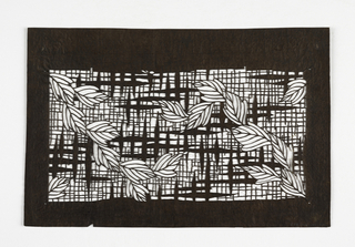 Katagami, Leaves and Latticework