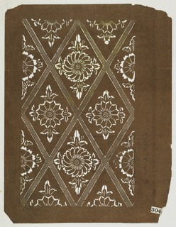 Katagami, Flowers inside Latticework