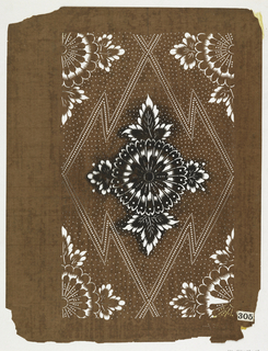 Katagami, Floral Motifs inside Latticework