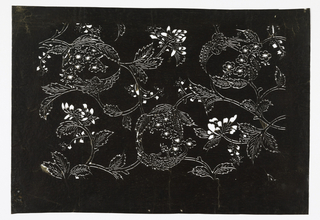 Katagami, Cherry Blossoms and Birds