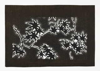Katagami, Maple Leaves on Branches