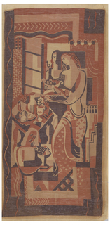 Panel, Figures with Still Life