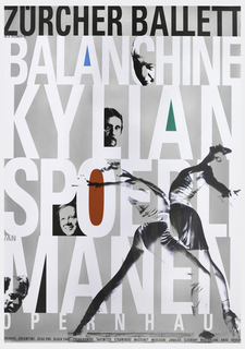 Poster, Züricher Ballet, Balanchin, Kylian, Spoerli, van Manen