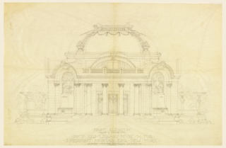 Drawing, Front Elevation, Proposed Library Museum for J. Pierpont Morgan, Esq., New York