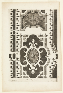 Print, Design for a Garden Parterre of Cut Grass and Colored Gravel, from "Nouveaux Livre de Parterres," in Oeuvres Du Sr. D. Marot..., The Hague:  Chez Pierre Husson, c.1702