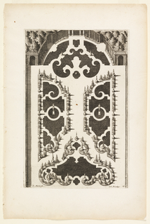 Print, Plate in Nouveaux Livre de Parterres contenant 24 pensséz diferantes (New Book Containing 24 Different Variations for Garden Beds)