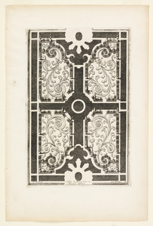 Print, Allées en gazon pour les Therasse Sableux (Grass Walkways, Sandy Terraces), in Nouveaux Livre de Parterres contenant 24 pensséz diferantes (New Book Containing 24 Different Variations for Garden Beds)