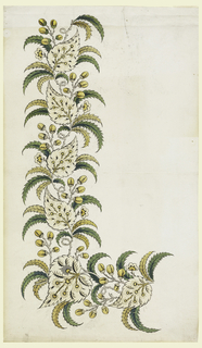 Drawing, Design for a Printed Vertical Border