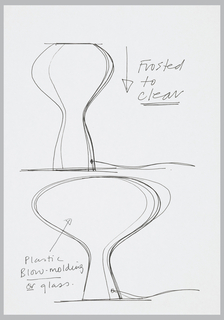 Drawing, Two Table Lamp Designs, for Artemide