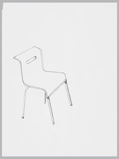 Drawing, Design for Decolar Project Stacking Chair, for IDEE Japan