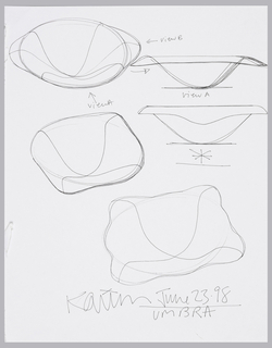 Drawing, Designs for Bowls, for Umbra Canada