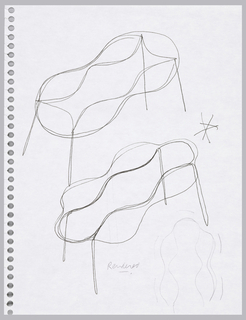 Drawing, Designs for Tables, for Elite, USA, 2000; verso:  Alternative Designs for Table, for Elite, USA, 2000