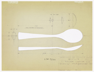 Print, Designs for Flatware: España Soup/Dessert Spoon