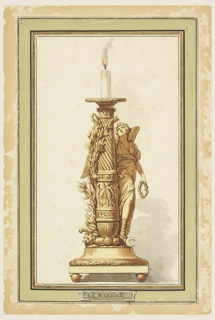 Drawing, Design for a Bronze Candlestick