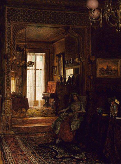 Painting, Interior of Henry de Forest House