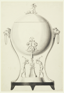 Drawing, Design for a Water Urn with Stand