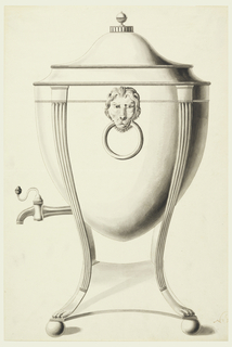 Drawing, Design for a Silver Coffee Urn