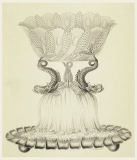 Drawing, Design for a Silver and Crystal Compote