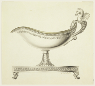 Drawing, Elevation of a Sauce Boat