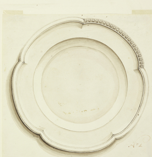 Drawing, Design for a Circular Platter