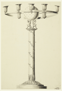 Drawing, Design for a Candlestick