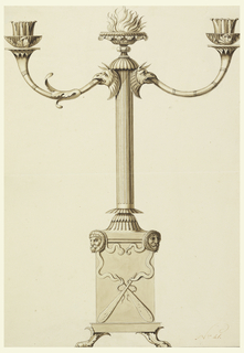Drawing, Design for a Candlestick