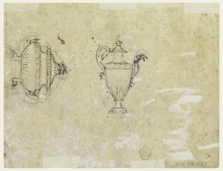 Drawing, Recto: A Fountain Group