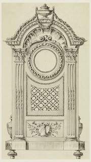 Drawing, Design for a Table Clock