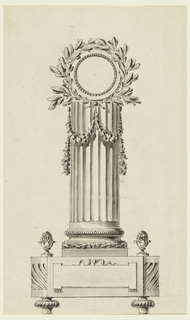 Drawing, Design for a Table Clock