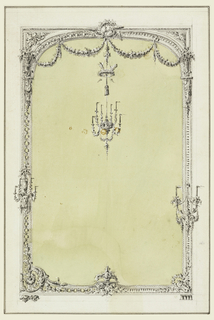 Drawing, Design for a Mirror, with Alternative Suggestions