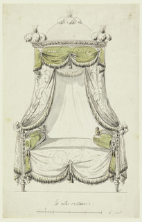 Drawing, Design for a Bed in the Roman Style