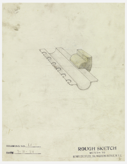 Drawing, Design for Metal Wall Mounted Toothbrush Holder