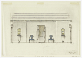 Drawing, Dining Room Wall Elevation, Agnes Miles Carpenter Residence, 950 Fifth Avenue, New York, NY