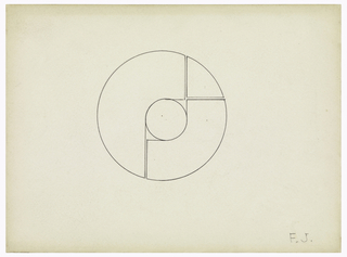 Drawing, Design for a Monogram: F. J.