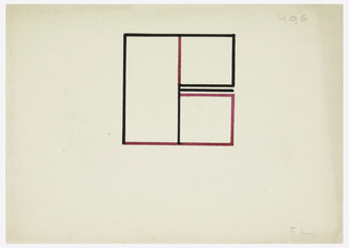 Drawing, Design for a Monogram: F. L.