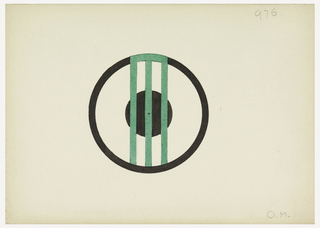 Drawing, Design for a Monogram: O.M.