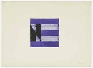 Drawing, Design for a Monogram: E. N.