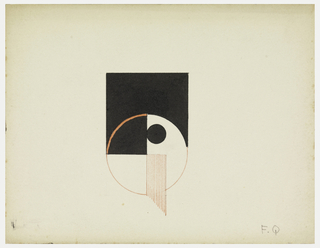 Drawing, Design for a Monogram: F. Q.