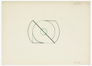 Drawing, Design for a Monogram: N. R.