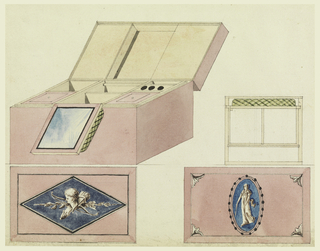 Drawing, Designs for Two Toilet Boxes